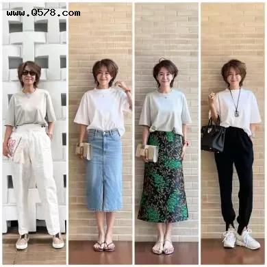 日本妈妈们穿衣简单优雅，掌握这个穿搭技巧，50岁也能像30岁那样