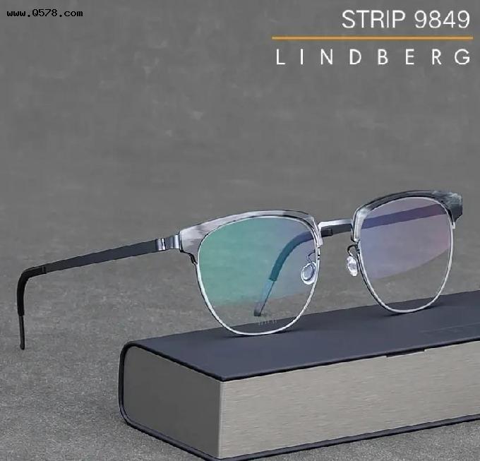 林德伯格新款9849时尚休闲眉毛眼镜，儒雅随和的气质