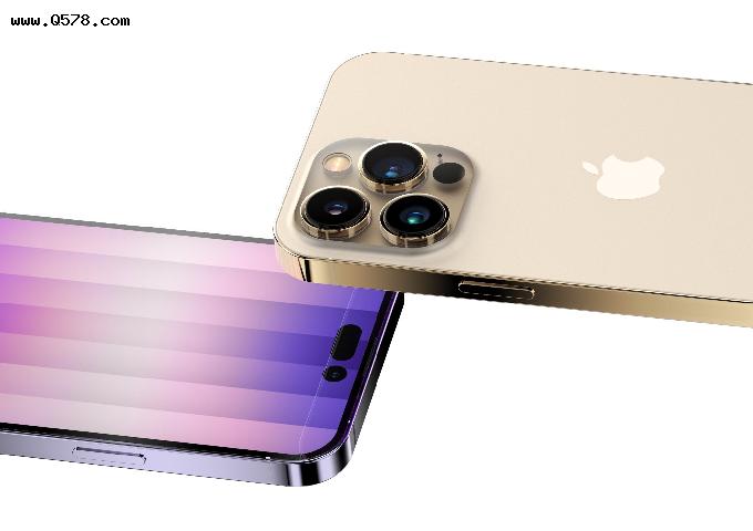 iPhone 14 Pro金色版渲染图曝光“感叹号”屏设计最具辨识度