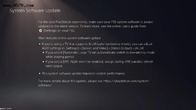 PS5最新系统更新现已推送 添加自动低延迟模式设置选项