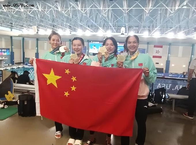 阳春籍选手在美国举行的世界运动会上为中国队夺首金