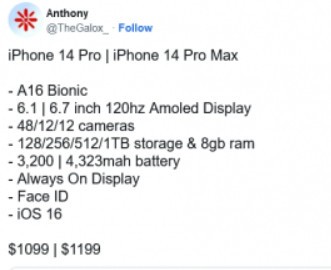 iphone14系列价格上涨：顶配版售价超14000元 贵到离谱