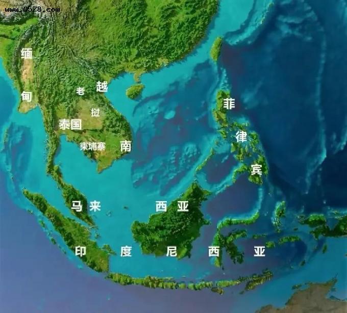 马来西亚立体地形图