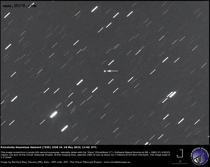 一颗直径1.77千米小行星将于5月27日掠过地球
