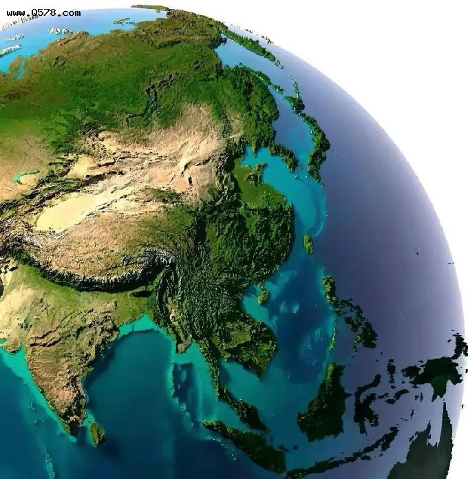 南中国海立体地形图