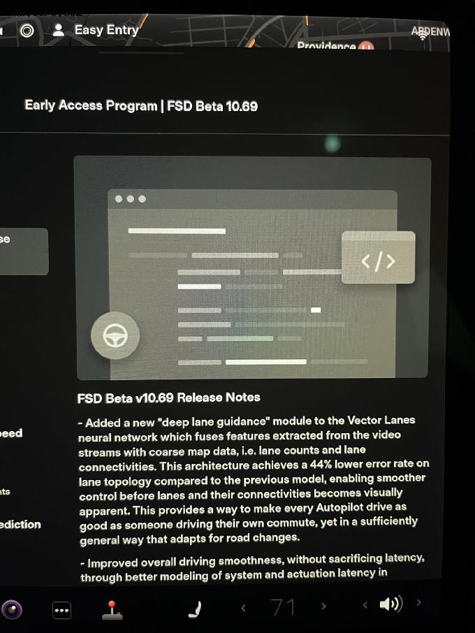特斯拉发布 FSD Beta v 10.69 更新，带来海量新功能