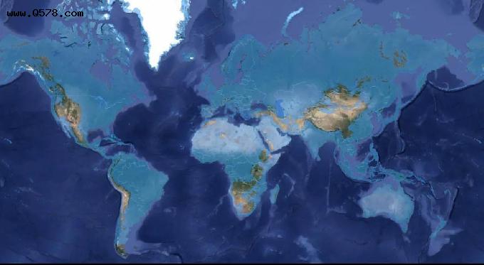 如果地球上海平面上升1000米，世界地图会变成什么样