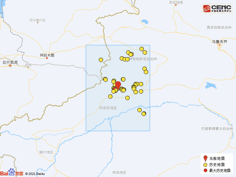 8月23日阿克苏地区拜城县发生3.0级地震