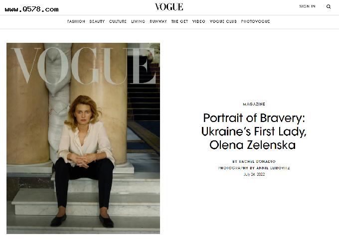 俄乌冲突胶着中，乌总统夫妇拍时尚大片，第一夫人登Vogue封面