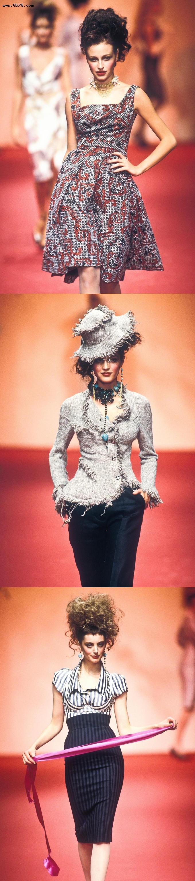 时光秀场：Vivienne Westwood Spring 1997年轻舞飞扬的华彩裙装秀