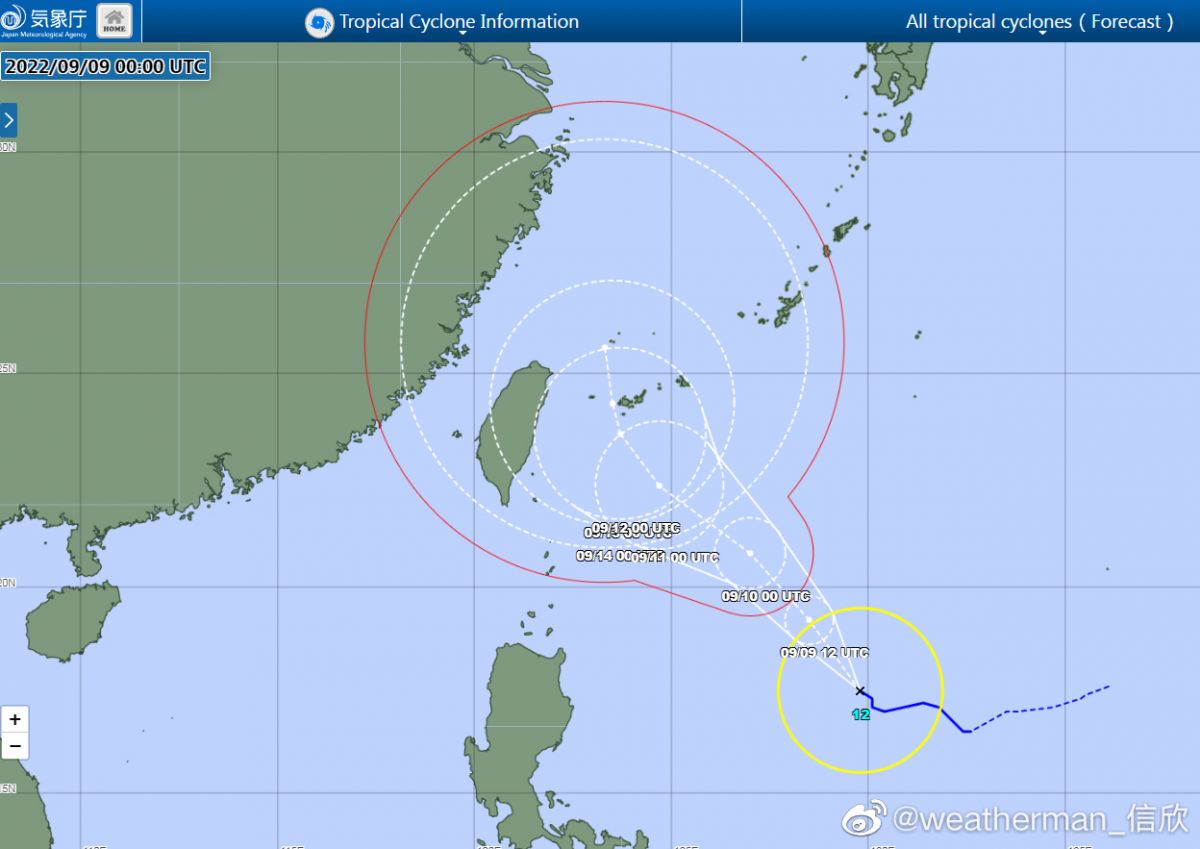 12号台风梅花路径实时发布系统 预计登陆时间地点最新
