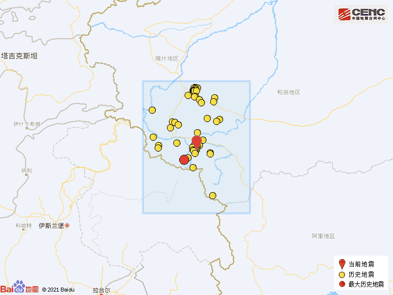 9月16日和田地区皮山县发生4.6级地震