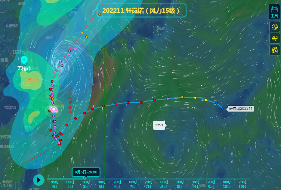 第11号台风“轩岚诺”最新消息 无锡启动防御台风Ⅳ级应急响应