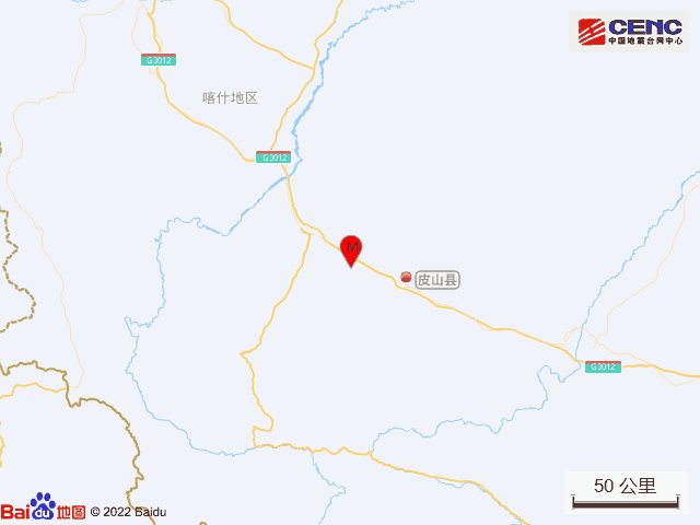 10月13日和田地区皮山县发生3.2级地震